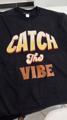 Catch the Vibe  Logo Print T-shirt. photo review
